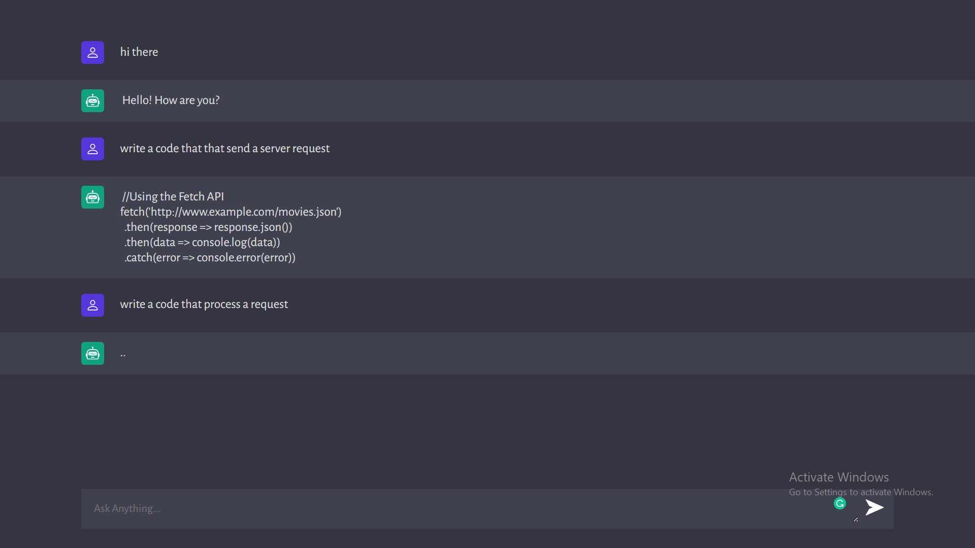 ChatAI: A chatbot that uses OpenAI’s GPT-3 preview