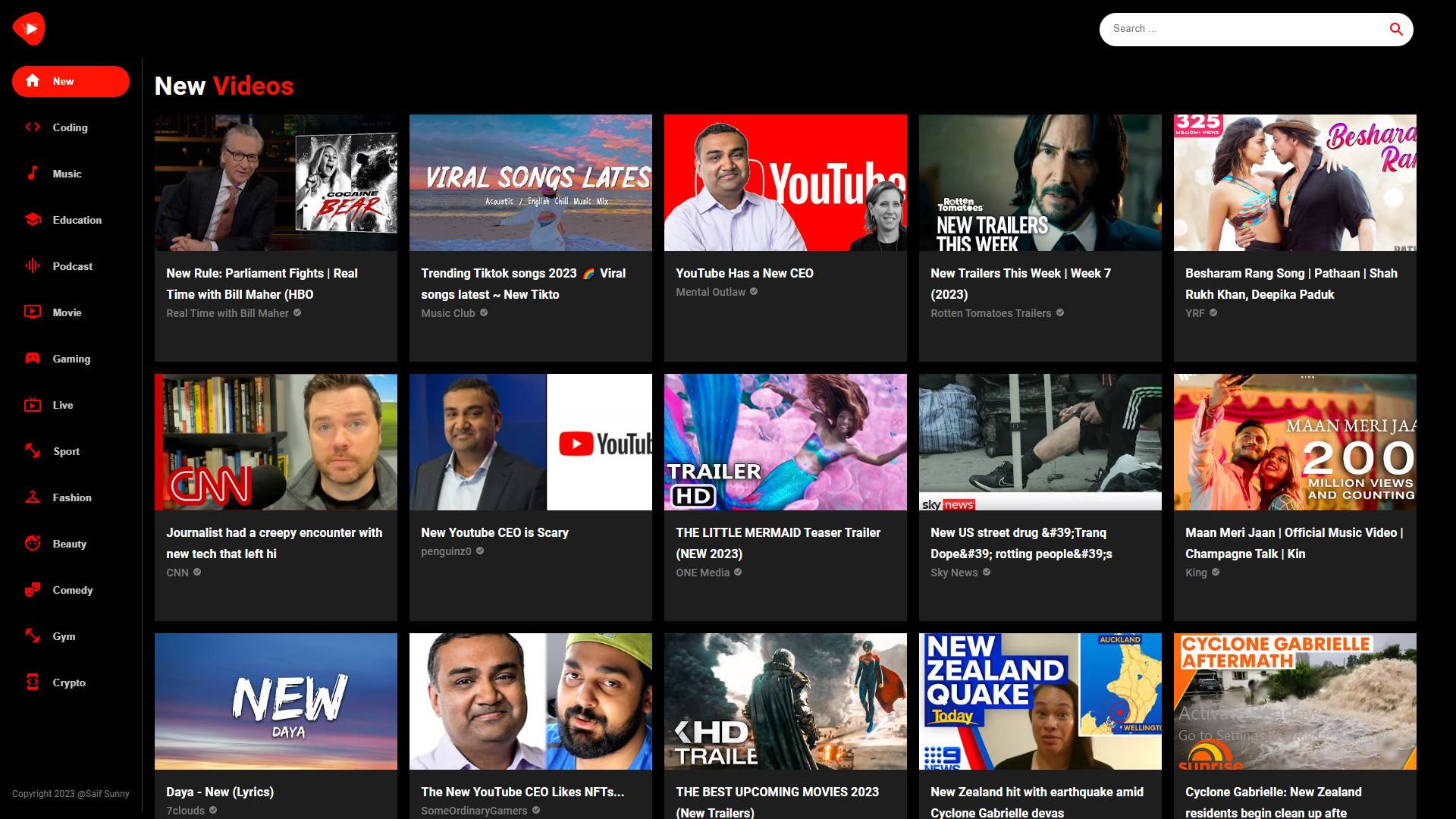 VidTube: A Video Streaming Website Built with React, Material UI, and RapidAPI preview