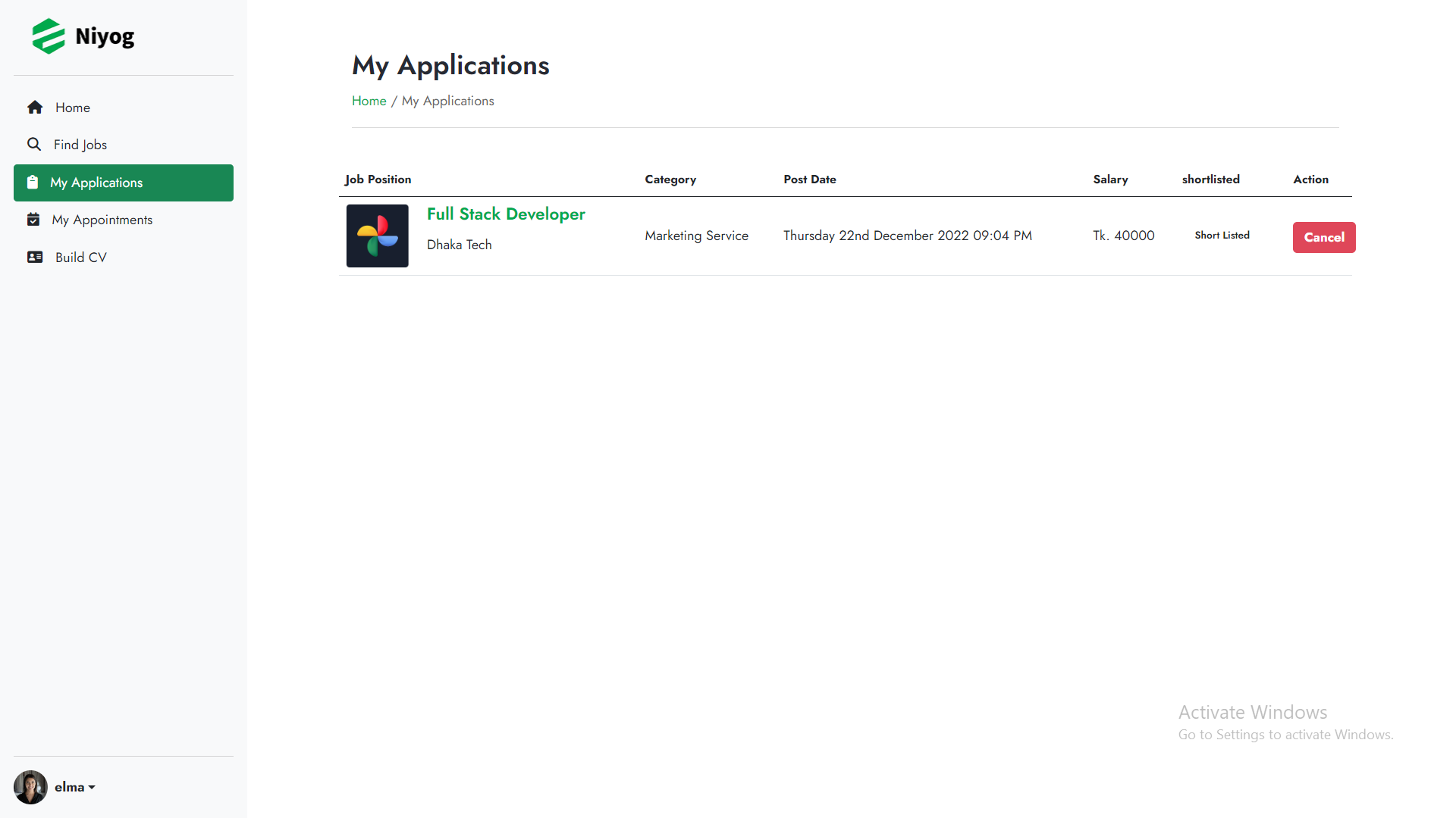 An Online Job Hiring Web Application — screenshot 5