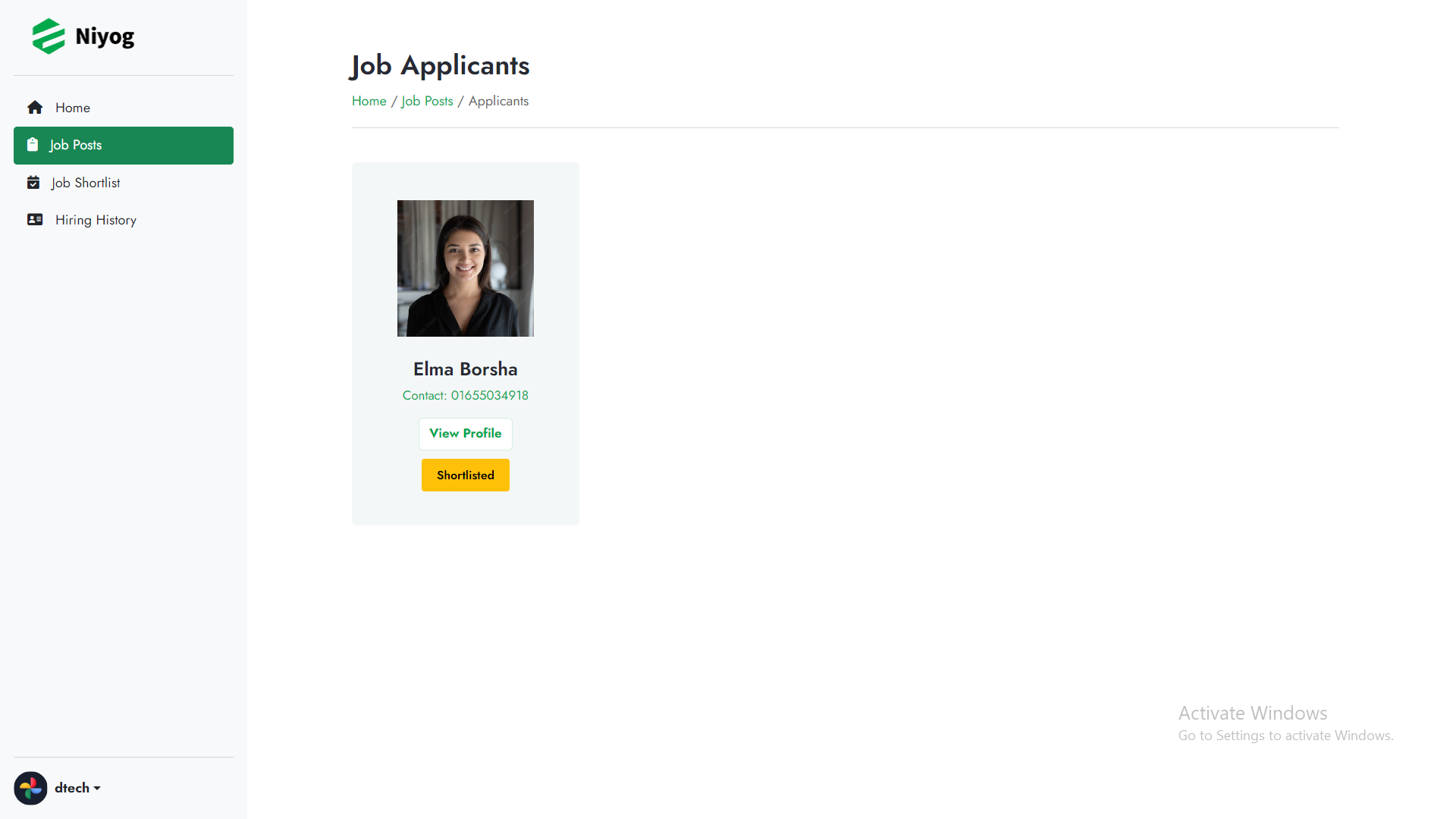 An Online Job Hiring Web Application — screenshot 6