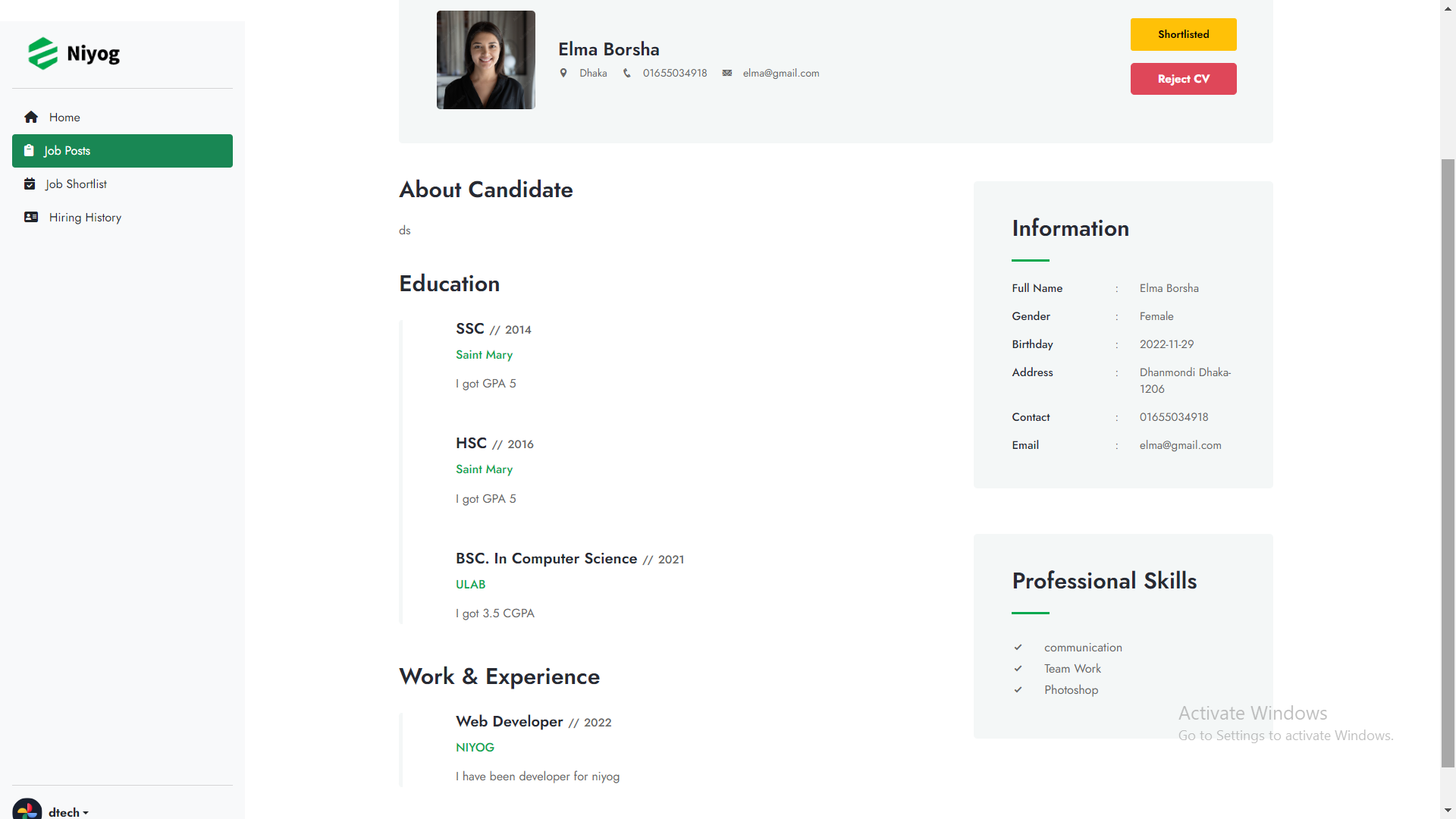 An Online Job Hiring Web Application — screenshot 7