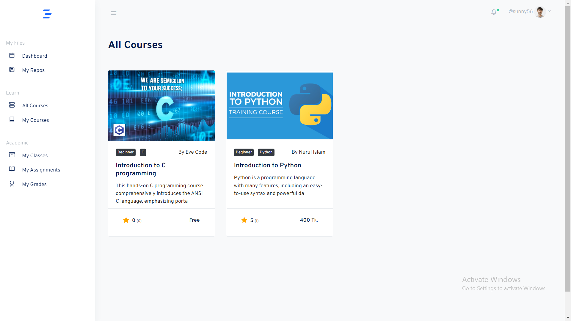 EveCode: Learning Management System — screenshot 6